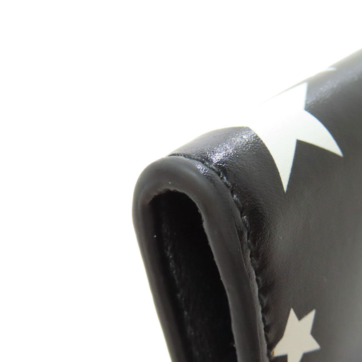 BALENCIAGA Long Wallet Purse 499207 Calfskin black Star motif Women Used Authentic