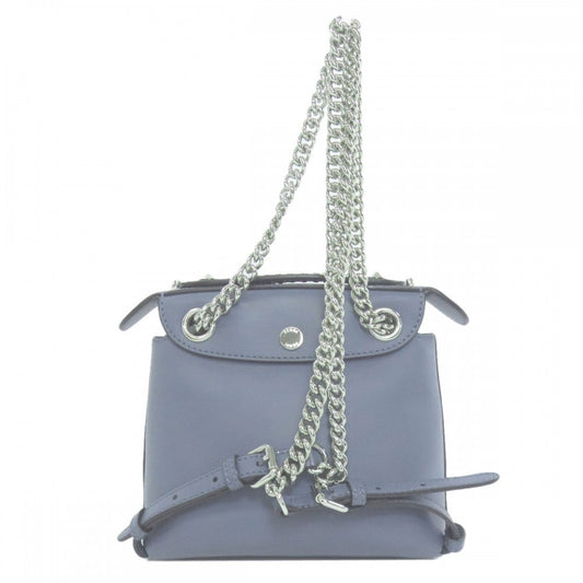 FENDI Backpack Calfskin blue Bag to School Mini 2WAY Women Used Authentic