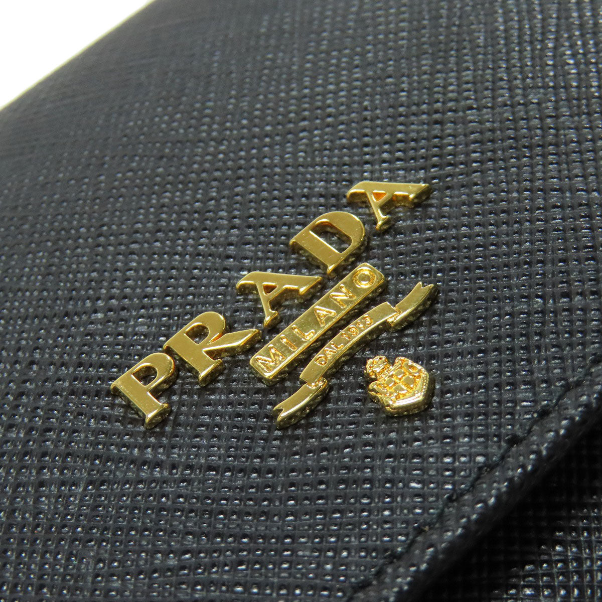 PRADA Long Wallet Purse 1MH132 Safiano black logo Women Used Authentic