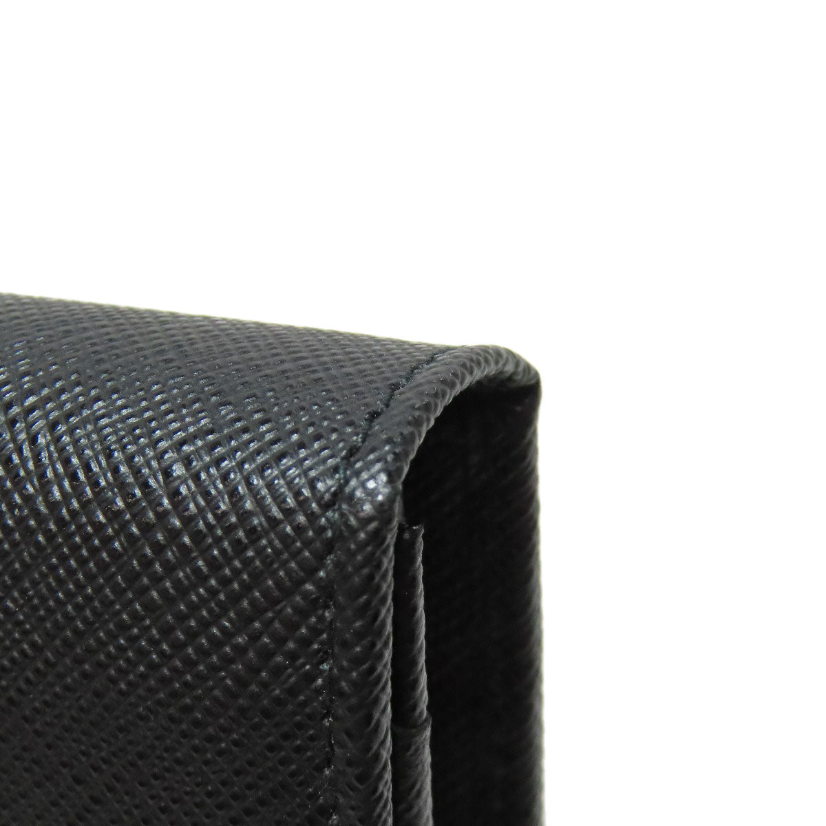 PRADA Long Wallet Purse 1MH132 Safiano black logo Women Used Authentic