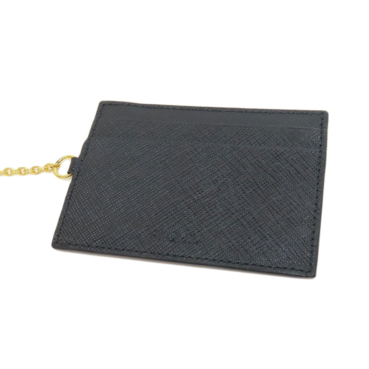 PRADA Long Wallet Purse 1MH132 Safiano black logo Women Used Authentic