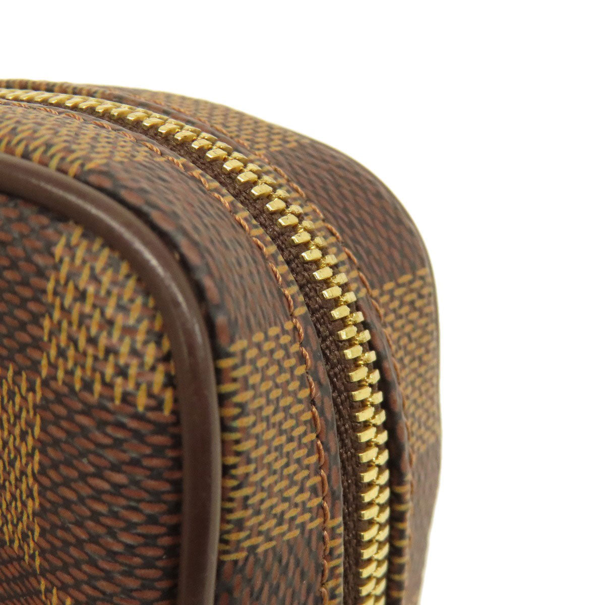LOUIS VUITTON Accessory pouch N61738 Damier canvas Brown Etui Okapi PM Women Used Authentic