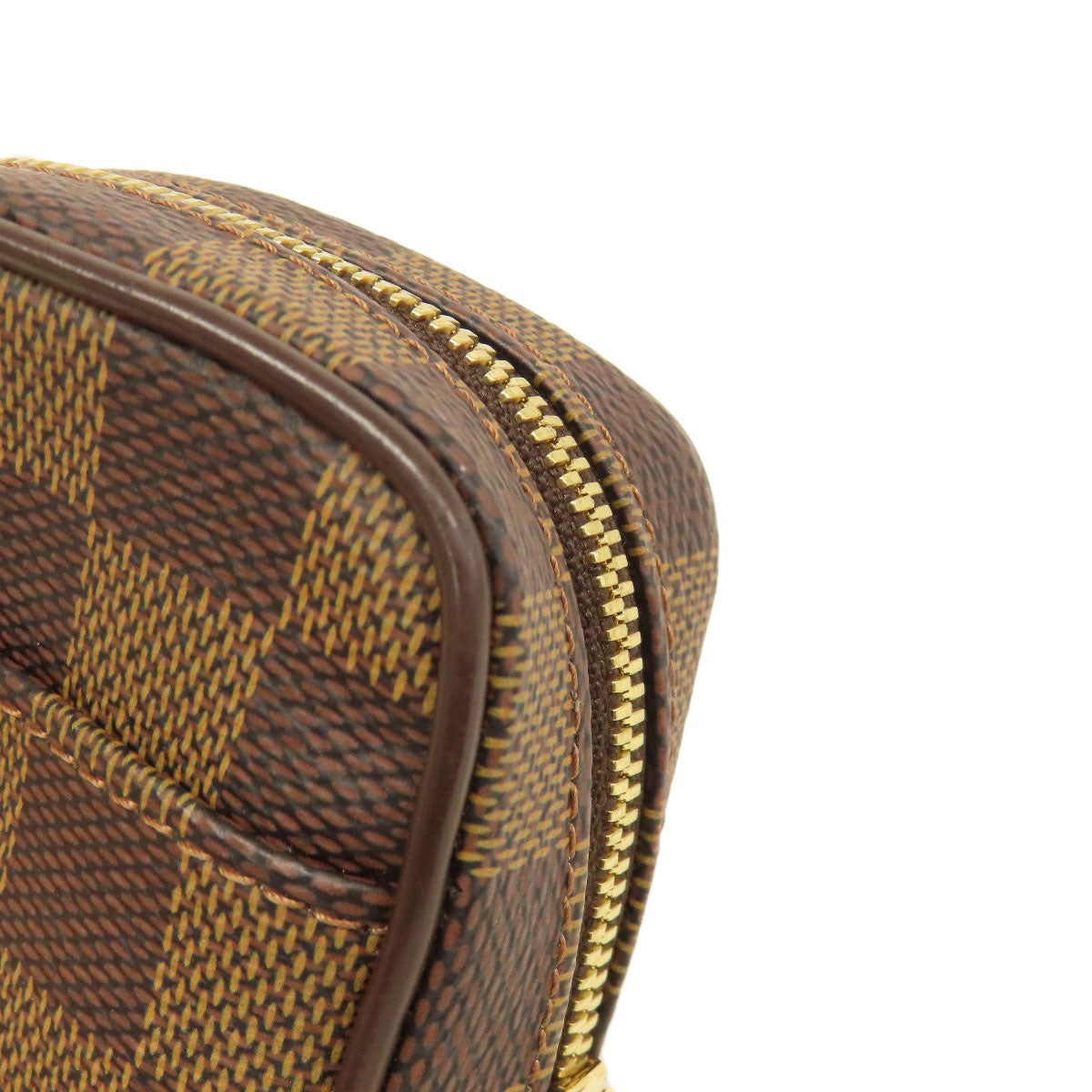 LOUIS VUITTON Accessory pouch N61738 Damier canvas Brown Etui Okapi PM Women Used Authentic