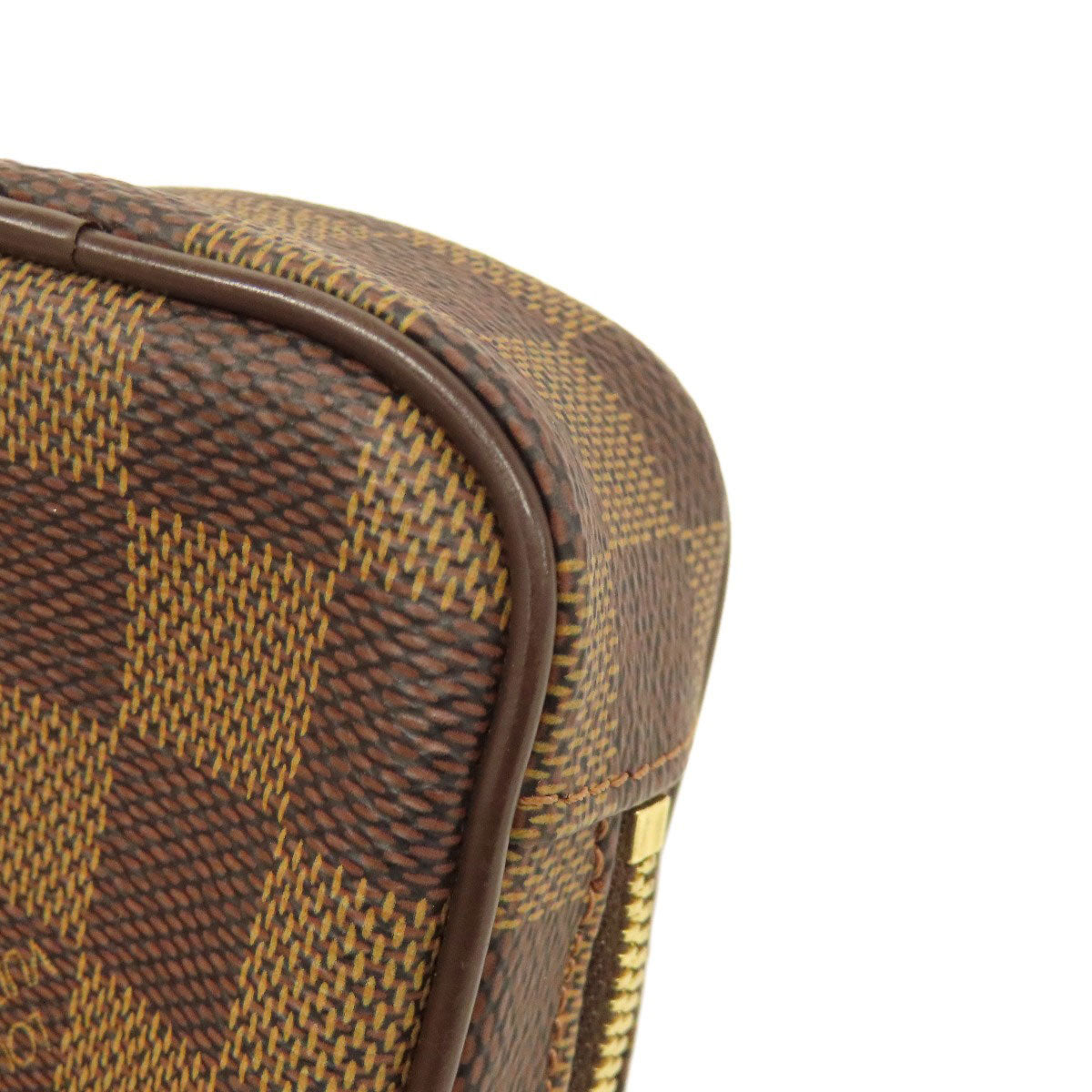 LOUIS VUITTON Accessory pouch N61738 Damier canvas Brown Etui Okapi PM Women Used Authentic