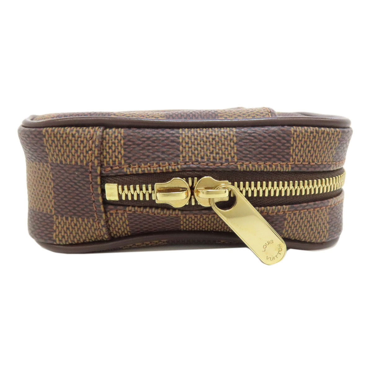 LOUIS VUITTON Accessory pouch N61738 Damier canvas Brown Etui Okapi PM Women Used Authentic