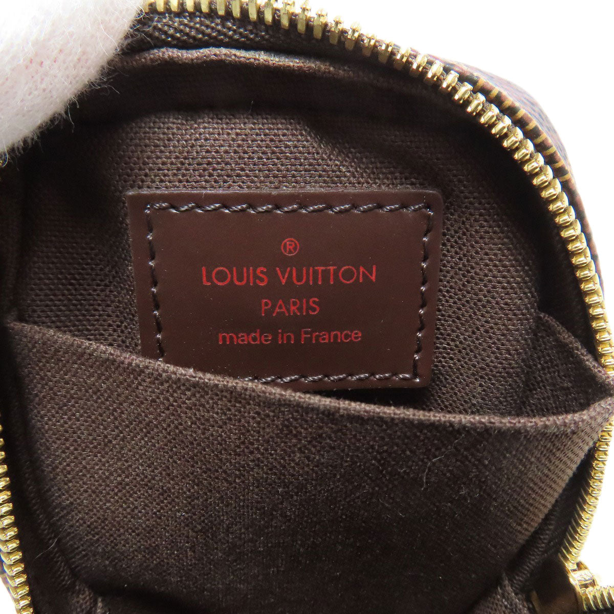 LOUIS VUITTON Accessory pouch N61738 Damier canvas Brown Etui Okapi PM Women Used Authentic