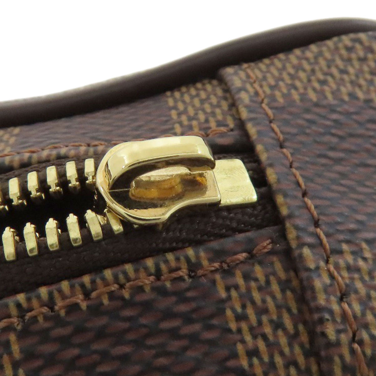 LOUIS VUITTON Accessory pouch N61738 Damier canvas Brown Etui Okapi PM Women Used Authentic