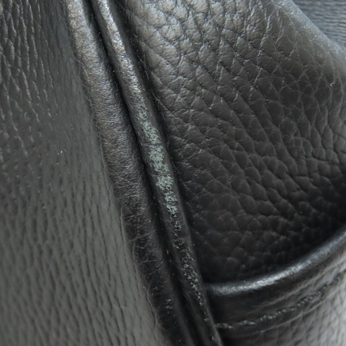 BURBERRY Handbag leather black logo Women Used Authentic