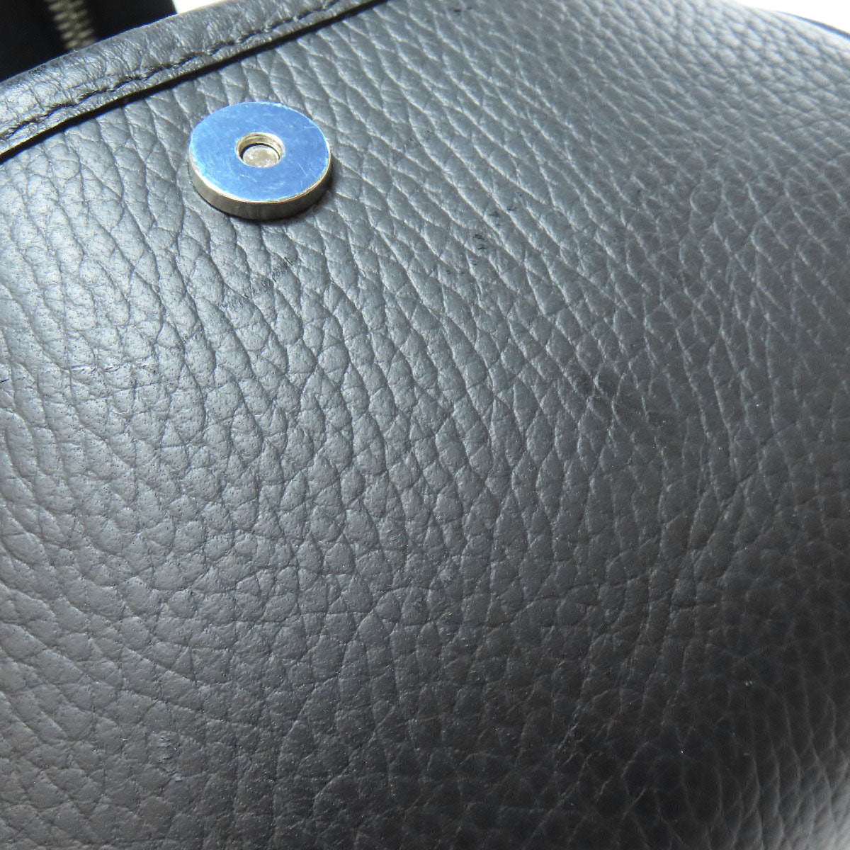 BURBERRY Handbag leather black logo Women Used Authentic