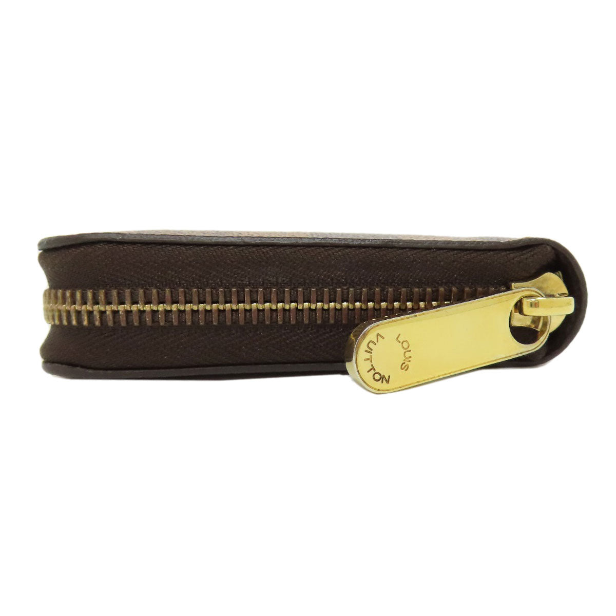 LOUIS VUITTON Long Wallet Purse N60015 Damier canvas Brown Zippy wallet old