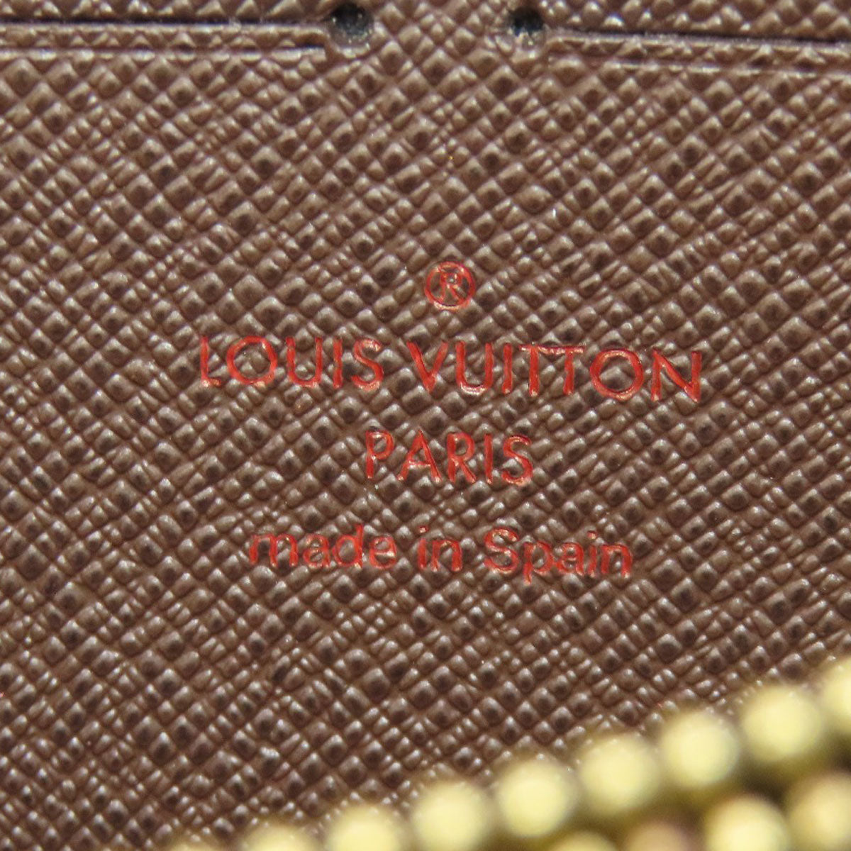 LOUIS VUITTON Long Wallet Purse N60015 Damier canvas Brown Zippy wallet old