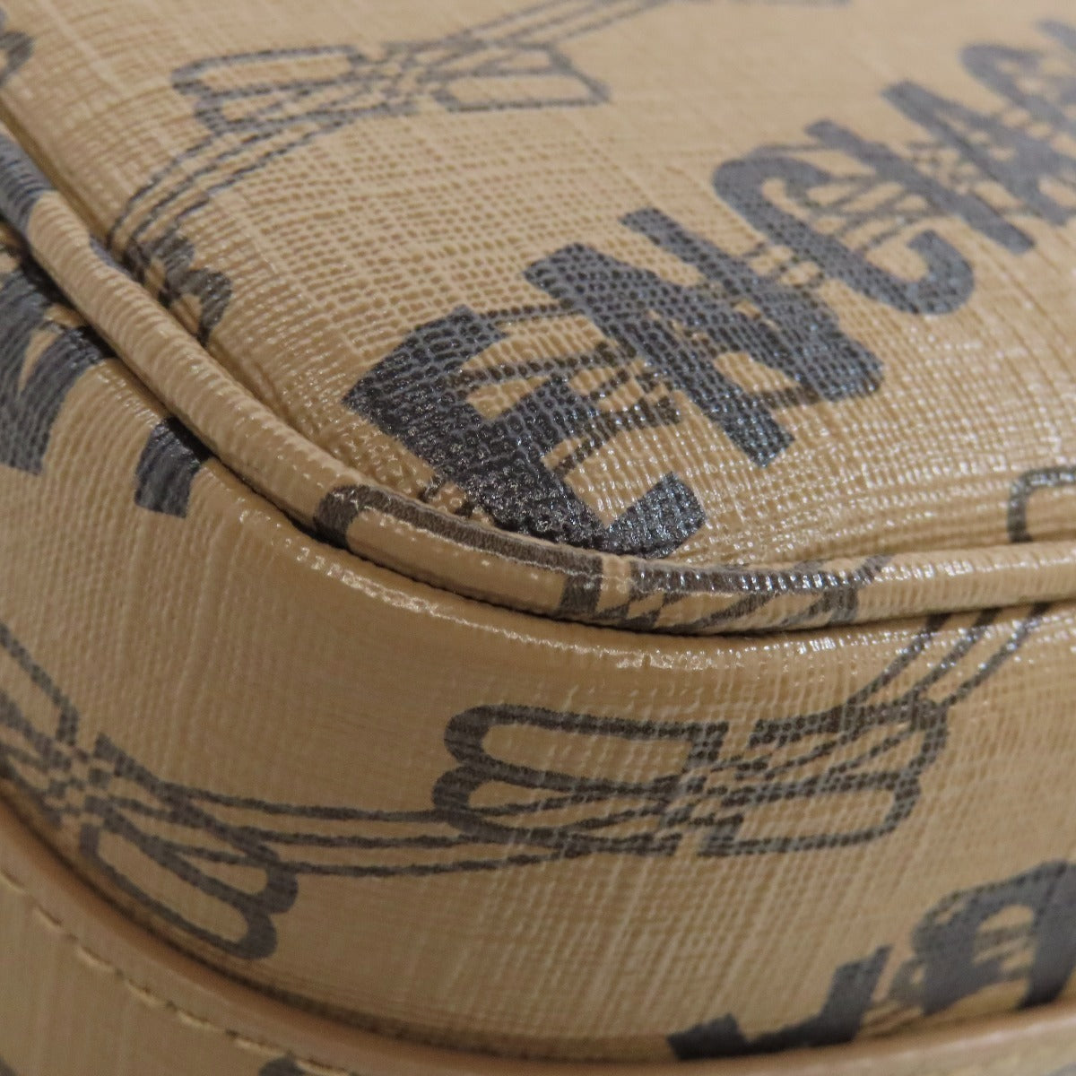 BALENCIAGA Shoulder Bag 702723 PVC Brown BB monogram Women Used Authentic