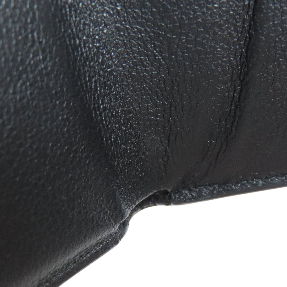 BALENCIAGA Bifold Wallet 594312 leather black logo Tri-fold Wallet Women Used Authentic