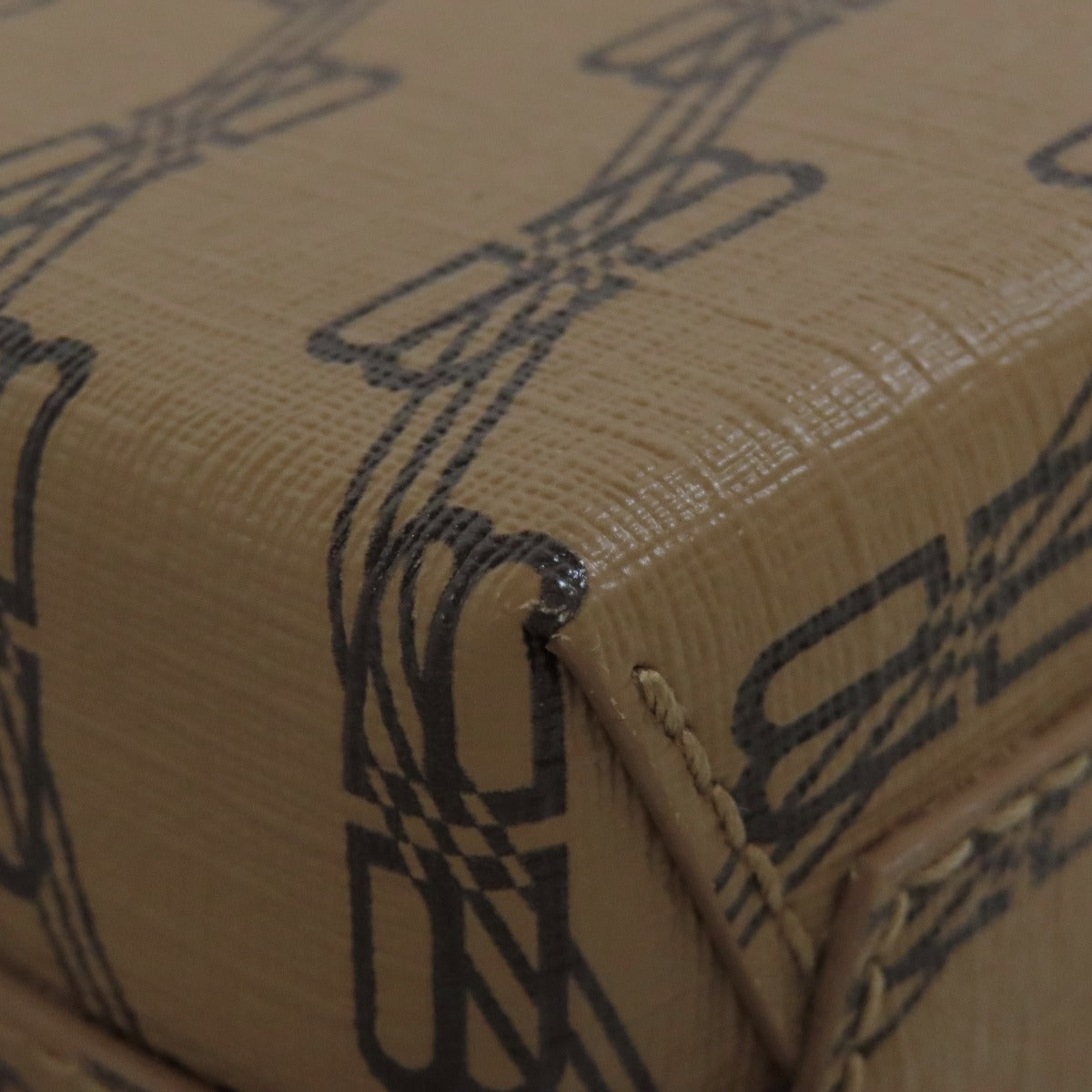 BALENCIAGA Handbag 693805 PVC Brown BB Monogram 2WAY Women Used Authentic