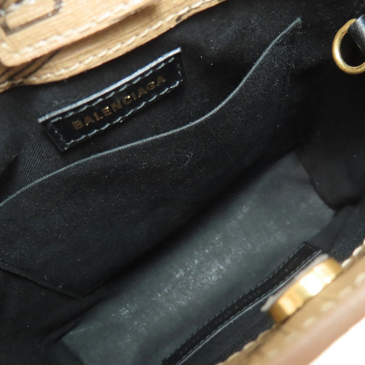 BALENCIAGA Handbag 693805 PVC Brown BB Monogram 2WAY Women Used Authentic
