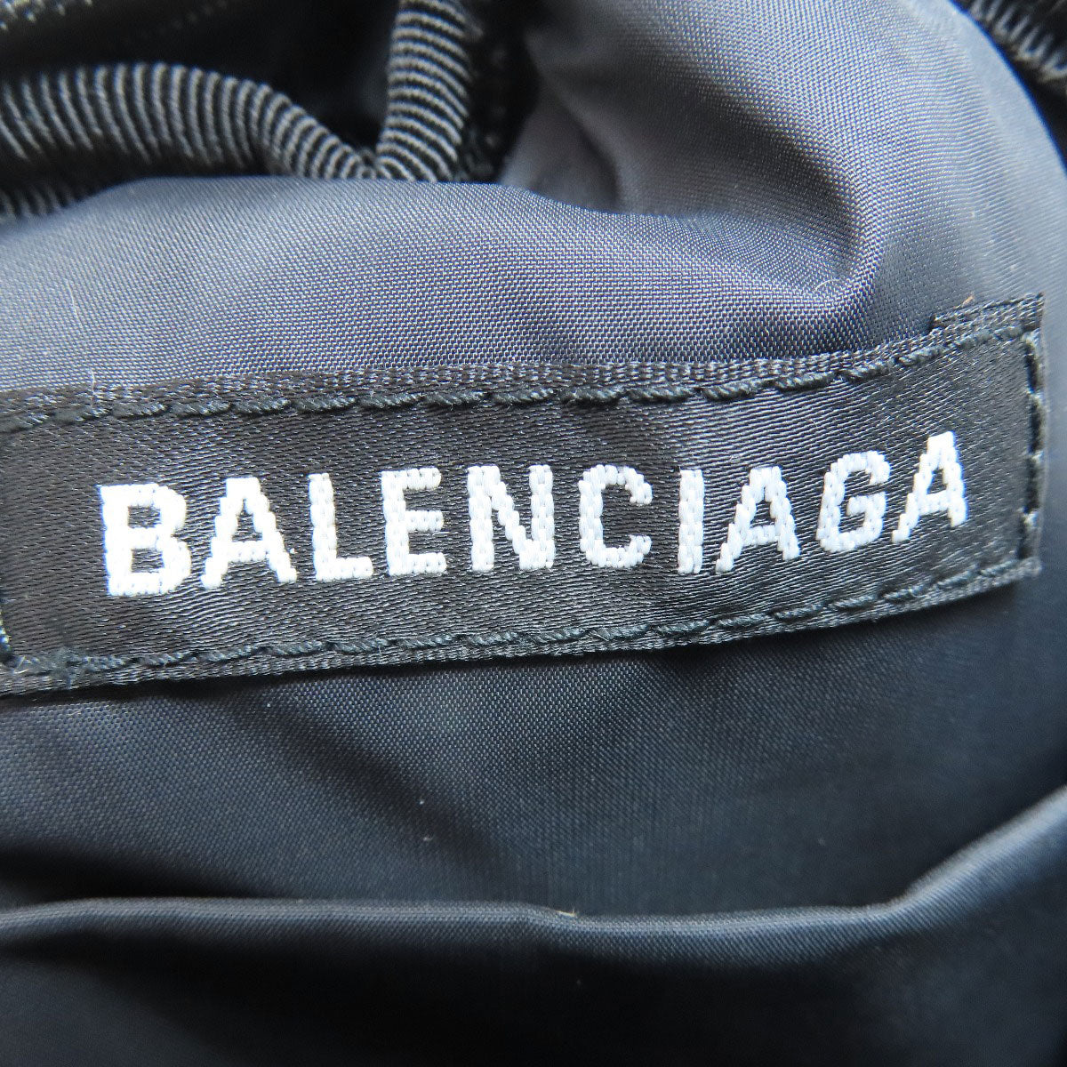 BALENCIAGA Shoulder Bag 656060 Nylon black Polyamide Mini Backpack Women Used Authentic