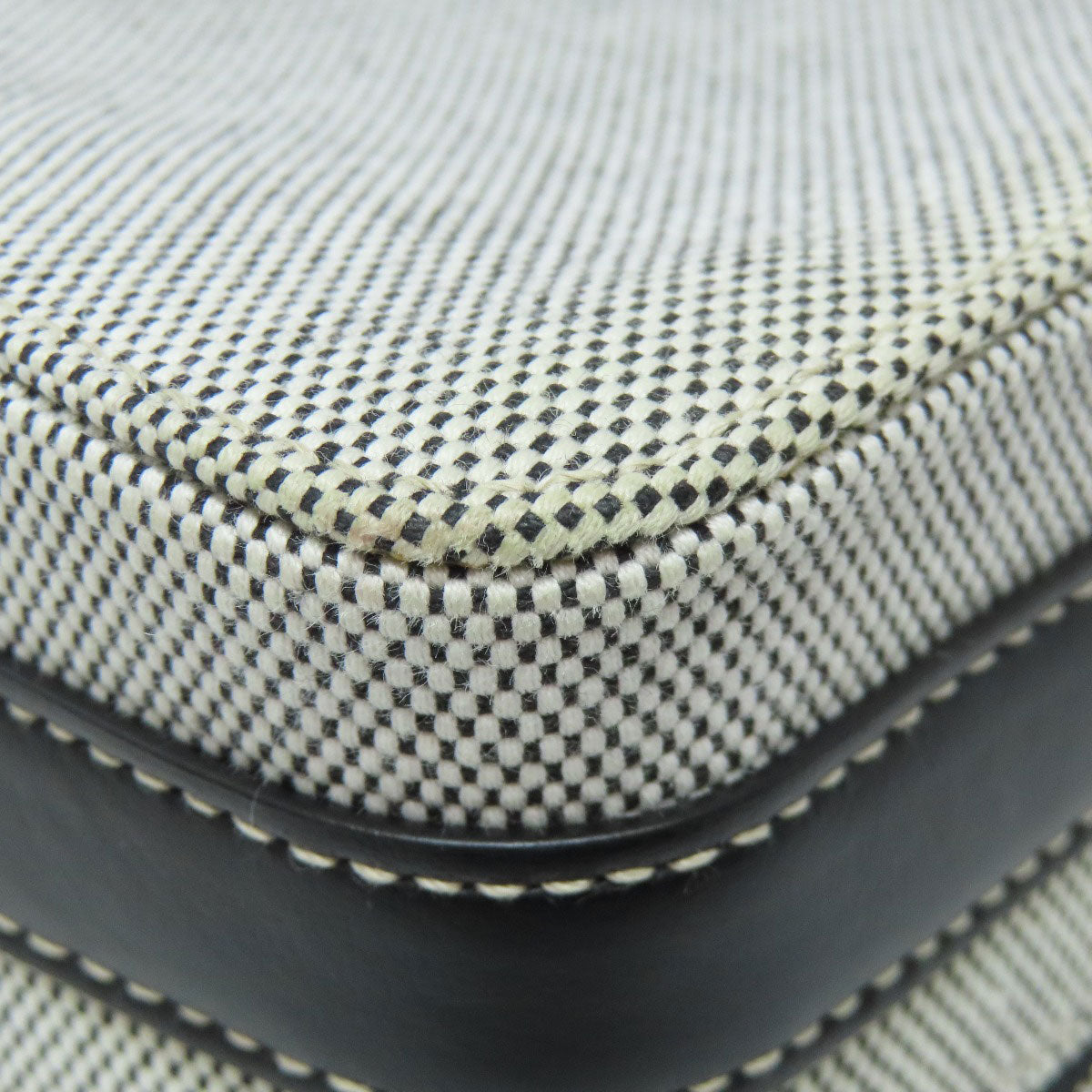 BURBERRY Shoulder Bag canvas gray logo Women Used Authentic