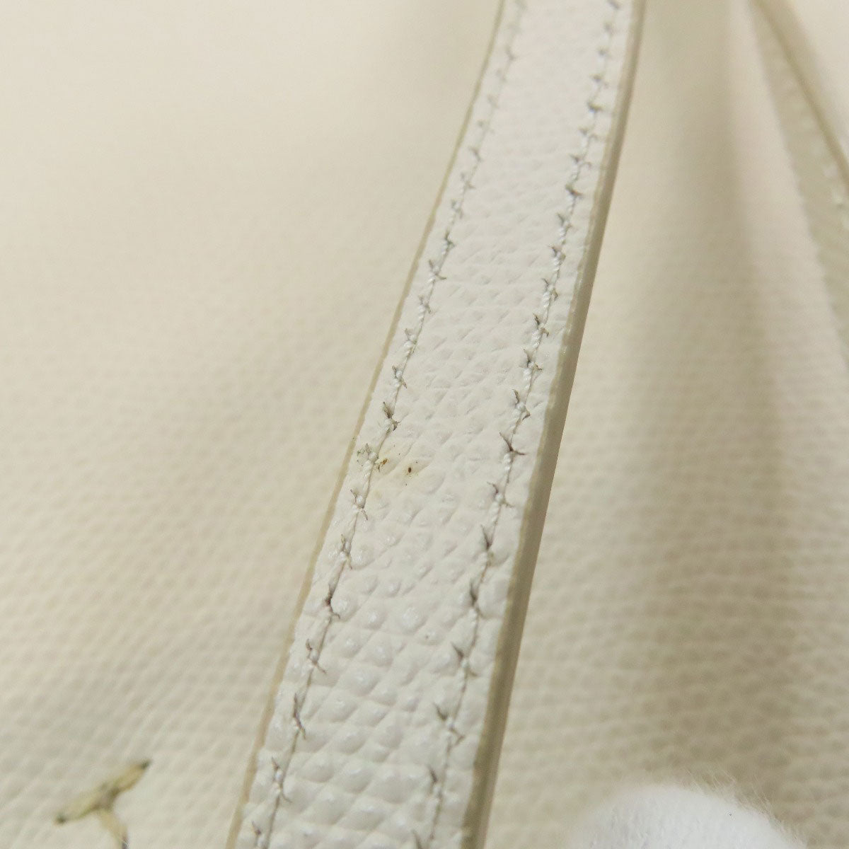 CELINE Handbag leather white Vertical Cabas 2WAY Women Used Authentic