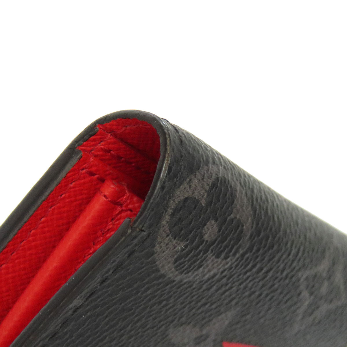 LOUIS VUITTON Long Wallet Purse M80931 Monogram Eclipse black Portefeuille�EBrazza Trunk Rocket mens Used Authentic