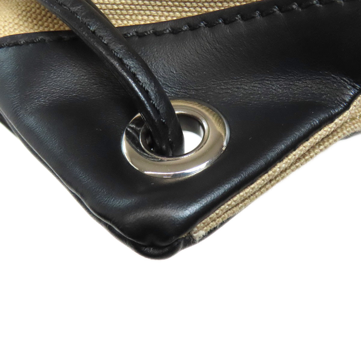 FENDI Backpack canvas beige logo Women Used Authentic