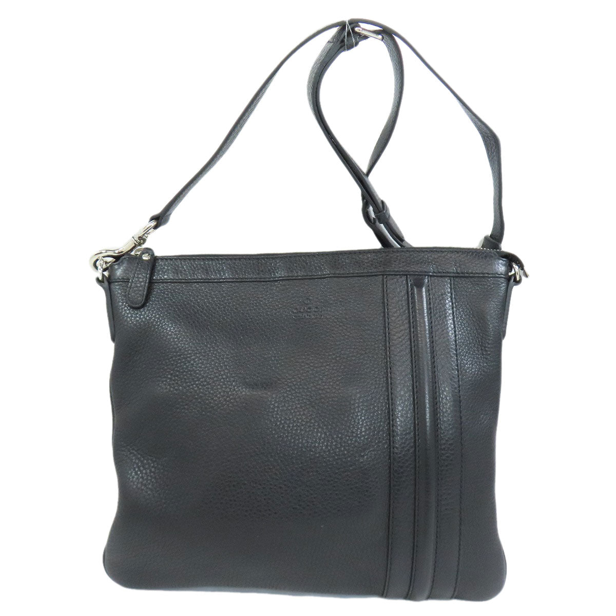 GUCCI Shoulder Bag 233329 leather black Long shoulder Women Used Authentic