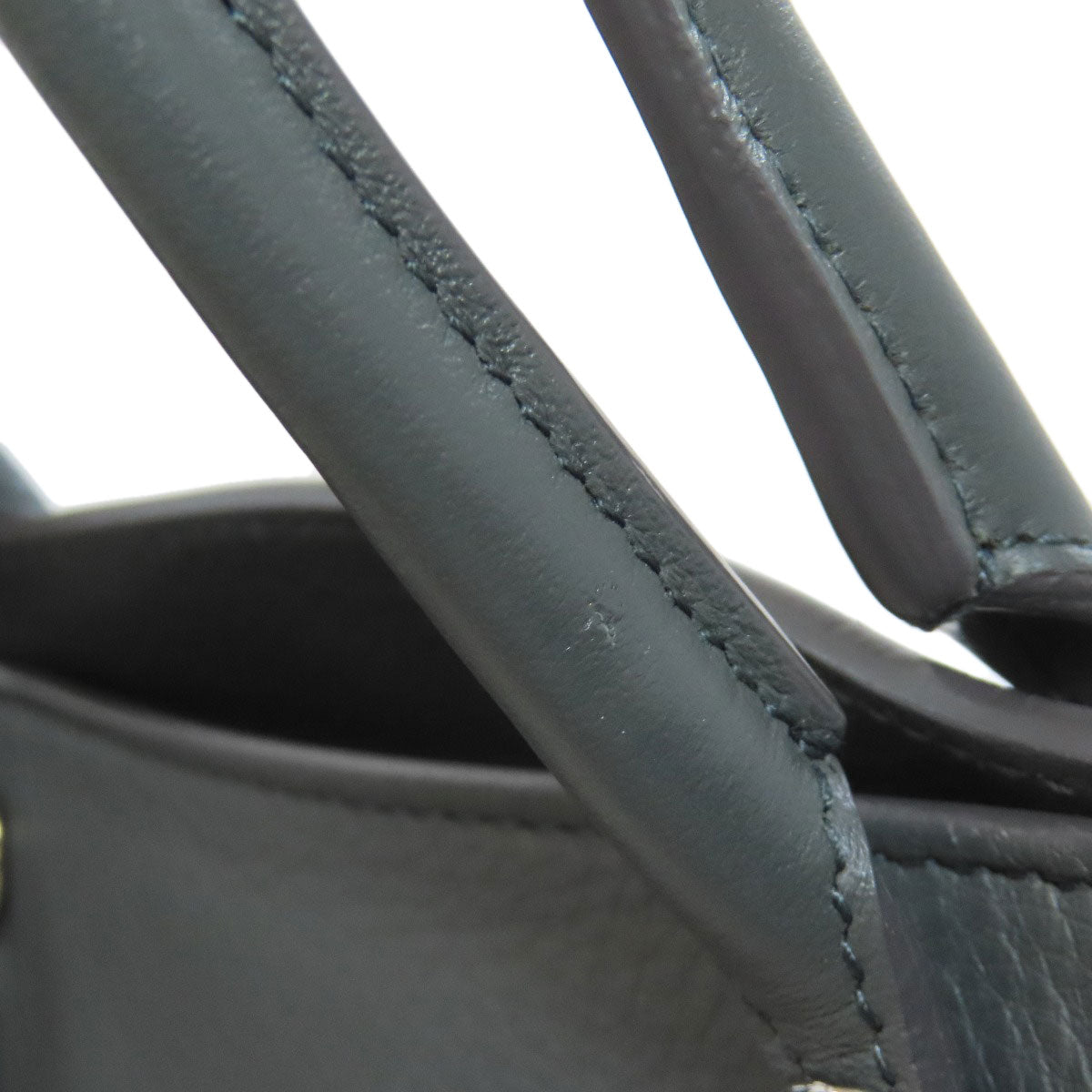 BALENCIAGA Tote Bag 432596 Calfskin gray Paper B4 Zip Around 2WAY Women Used Authentic