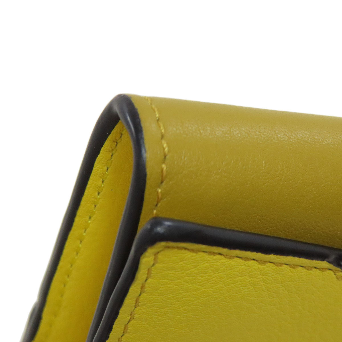 LOEWE Long Wallet Purse Calfskin yellow puzzle