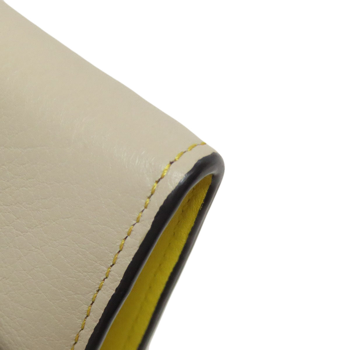 LOEWE Long Wallet Purse Calfskin yellow puzzle