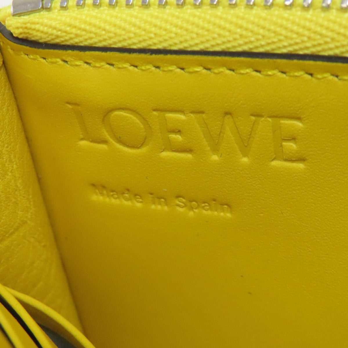 LOEWE Long Wallet Purse Calfskin yellow puzzle