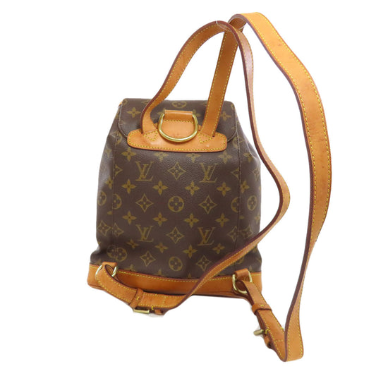 LOUIS VUITTON Backpack M51136 Monogram canvas Brown MontsourisMM Women Used Authentic