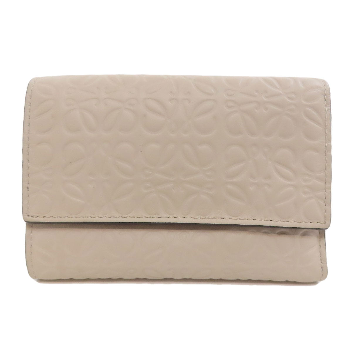 LOEWE Bifold Wallet Calfskin beige anagram