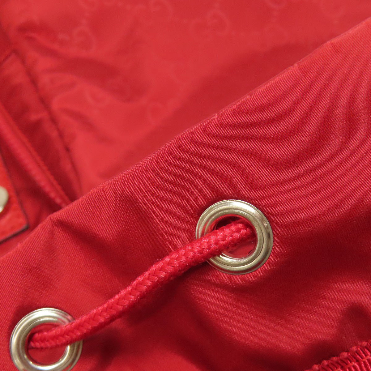 GUCCI Backpack 510336 Nylon Red GG Women Used Authentic