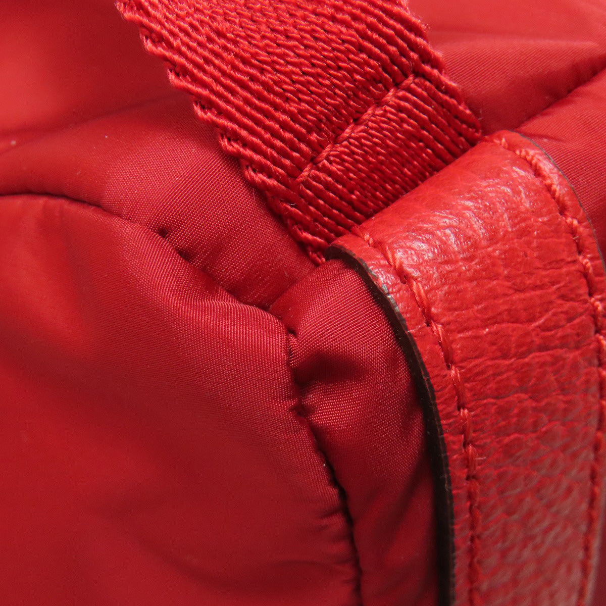 GUCCI Backpack 510336 Nylon Red GG Women Used Authentic