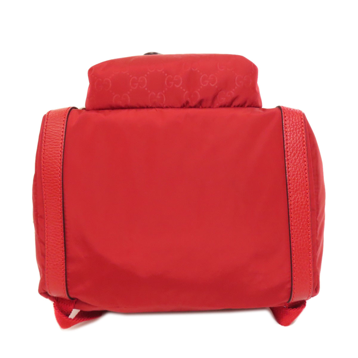 GUCCI Backpack 510336 Nylon Red GG Women Used Authentic