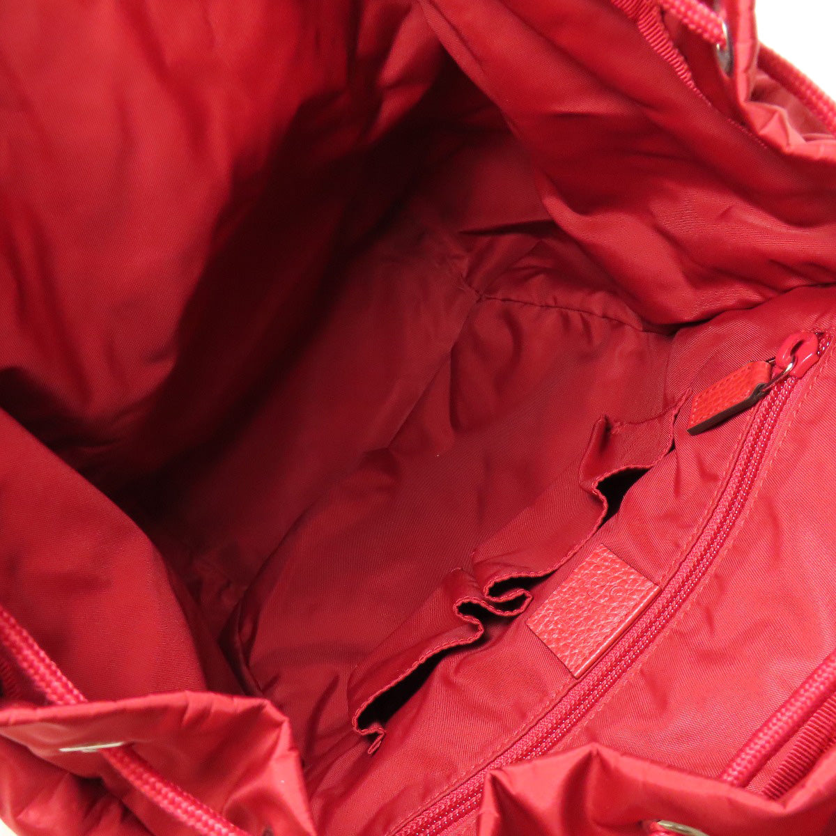 GUCCI Backpack 510336 Nylon Red GG Women Used Authentic