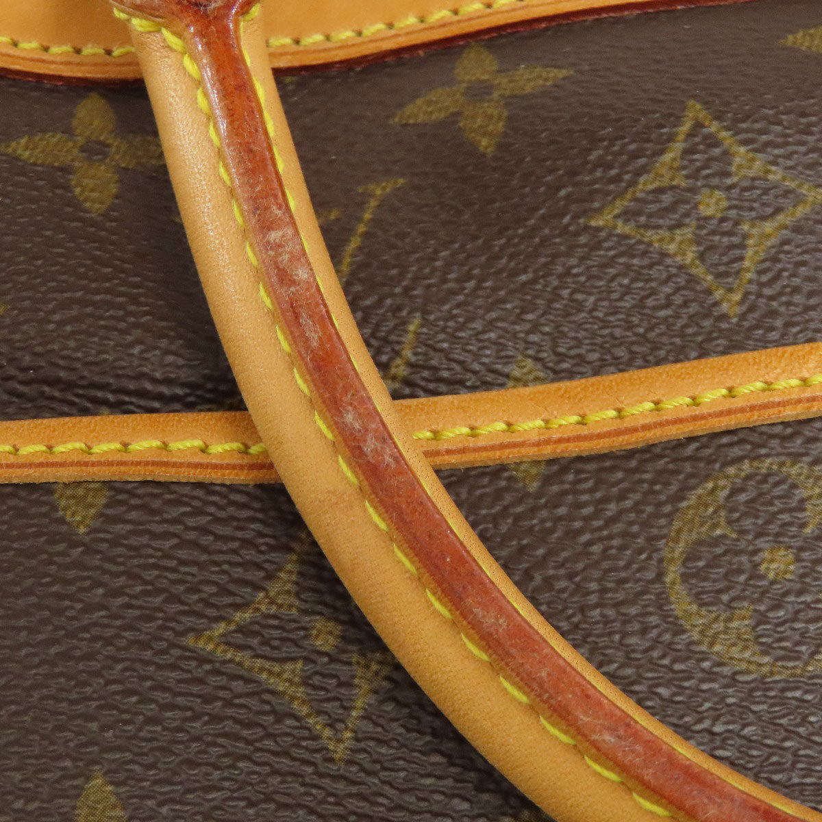 LOUIS VUITTON Handbag M47270 Monogram canvas Brown Deauville Women Used Authentic