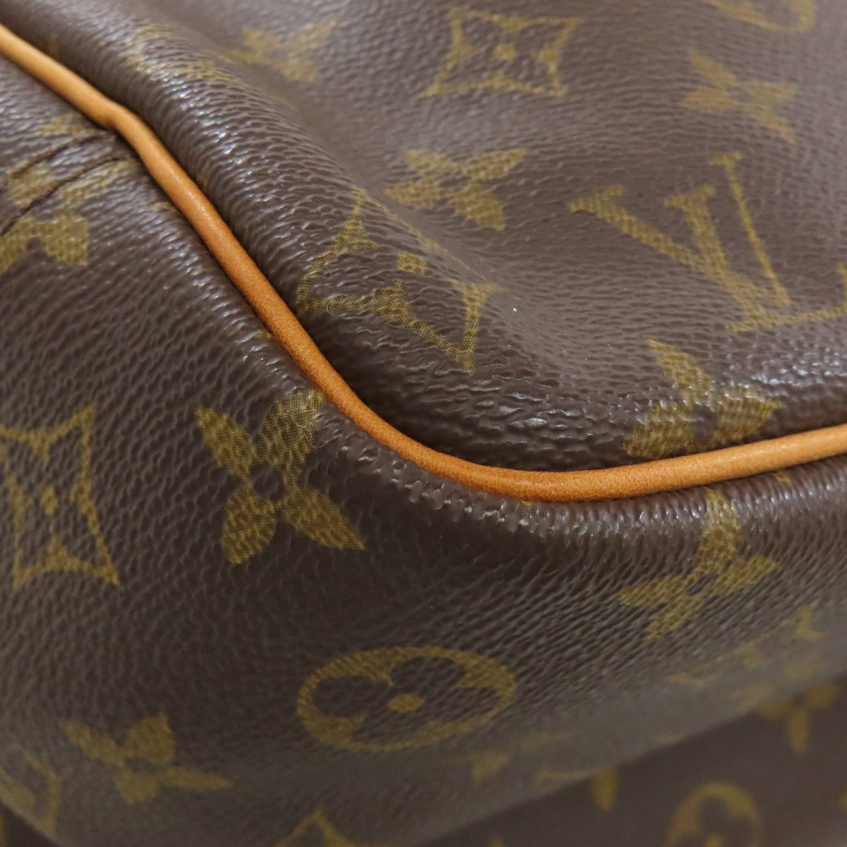 LOUIS VUITTON Handbag M47270 Monogram canvas Brown Deauville Women Used Authentic