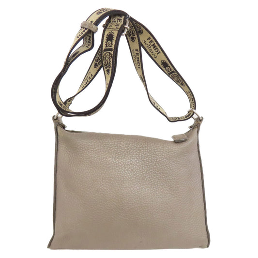 FENDI Shoulder Bag Calfskin gray Celeria Women Used Authentic