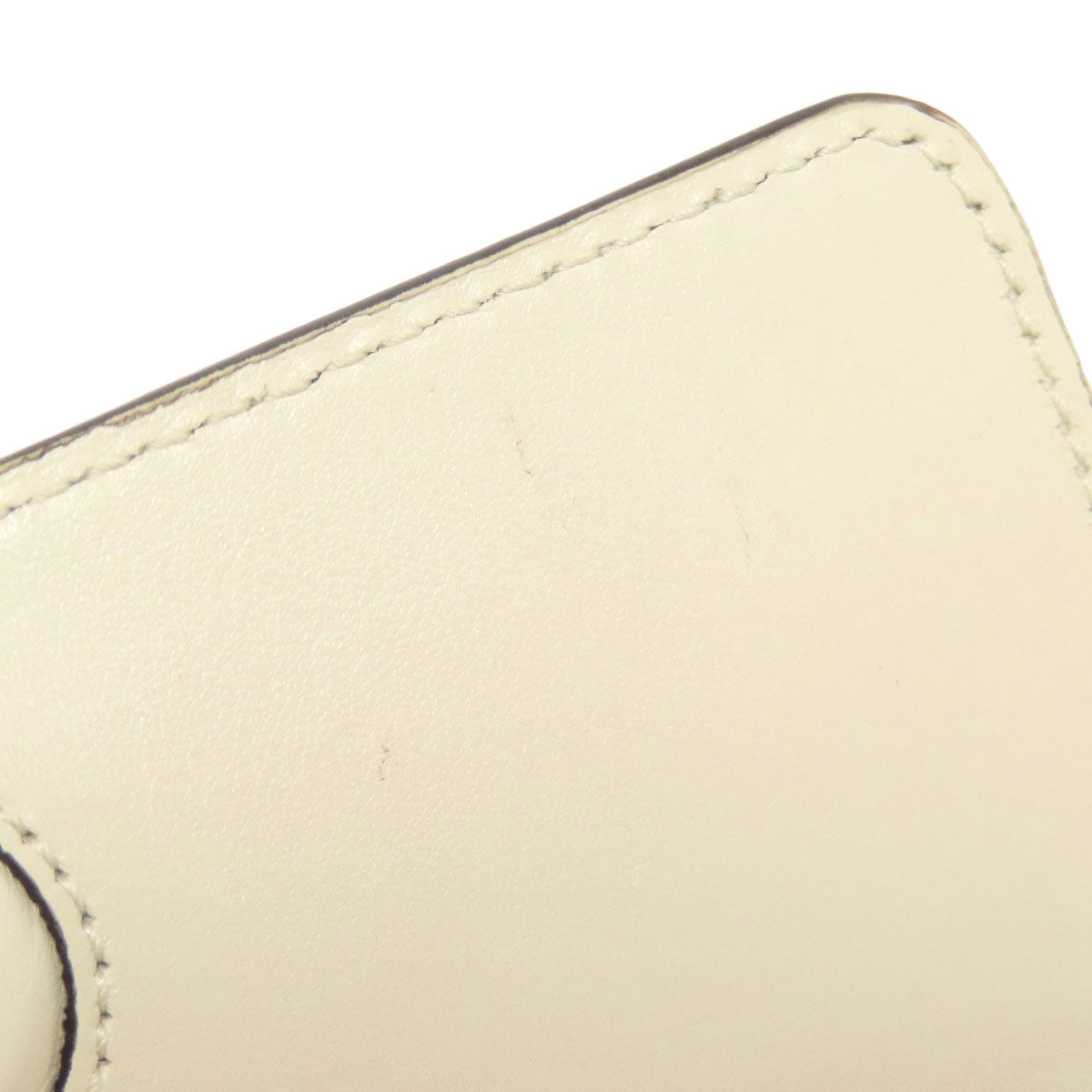 GUCCI Sling bag 645093 Calfskin white GG emboss Women Used Authentic