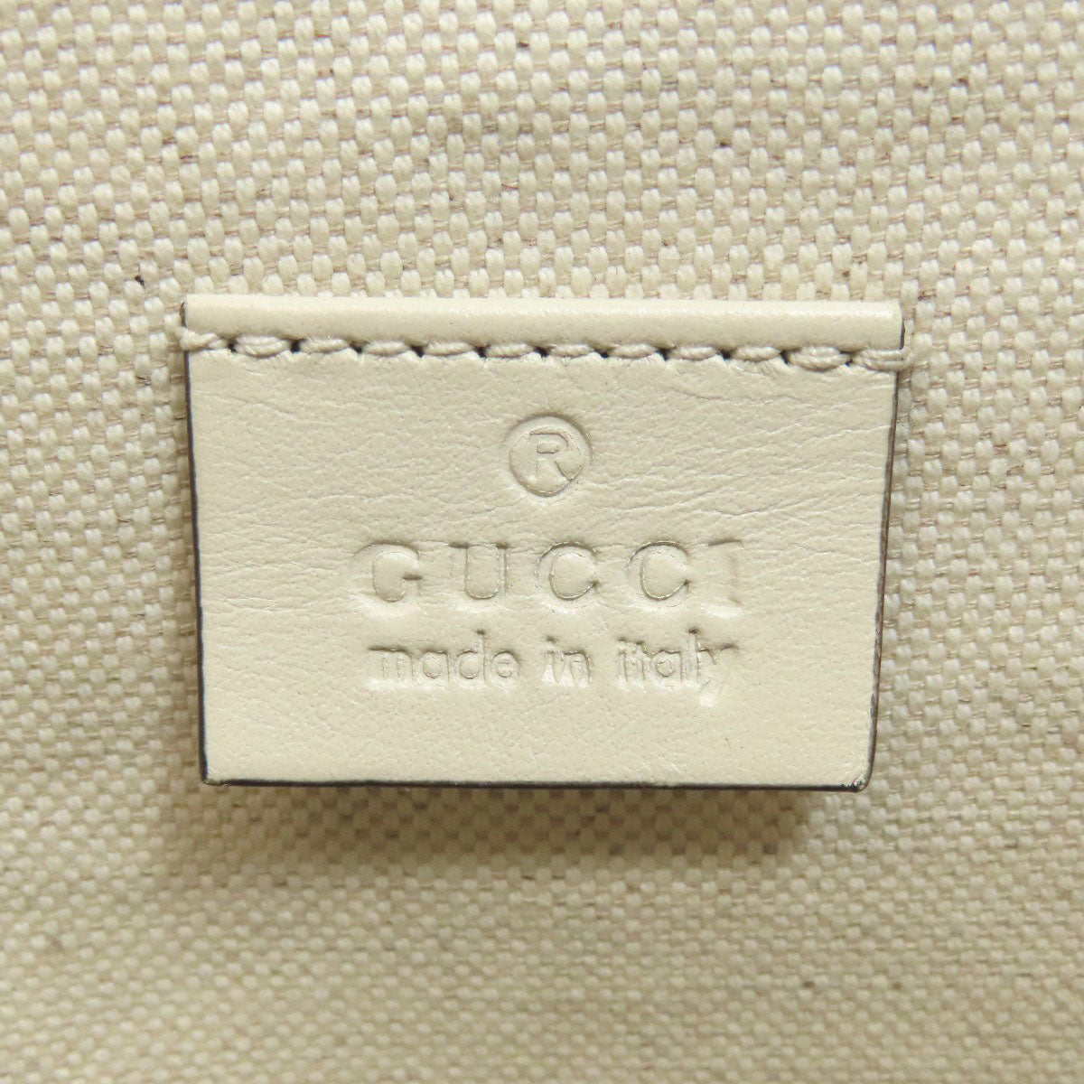 GUCCI Sling bag 645093 Calfskin white GG emboss Women Used Authentic