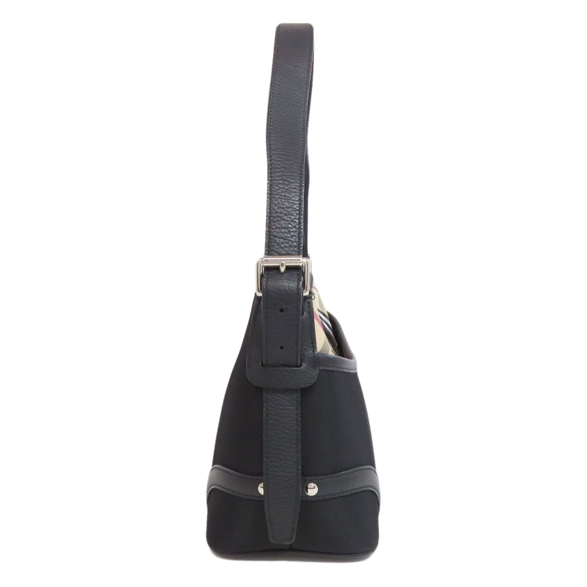 BURBERRY Shoulder Bag Nylon black Nova Check One Belt