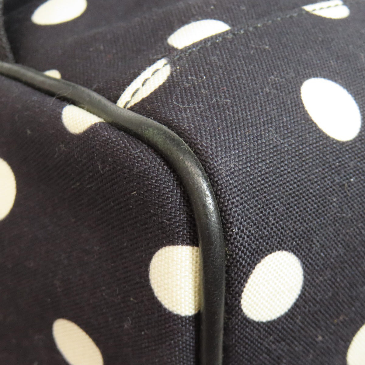 SAINT LAURENT Backpack canvas black Dot Pattern Women Used Authentic