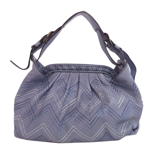 FENDI Shoulder Bag leather Brown stitch one belt