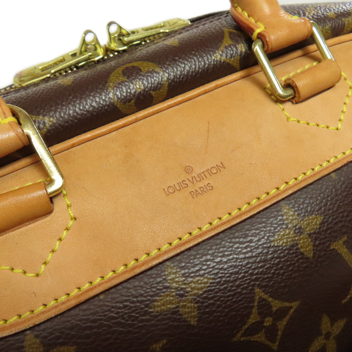 LOUIS VUITTON Handbag M47270 Monogram canvas Brown Deauville Women Used Authentic