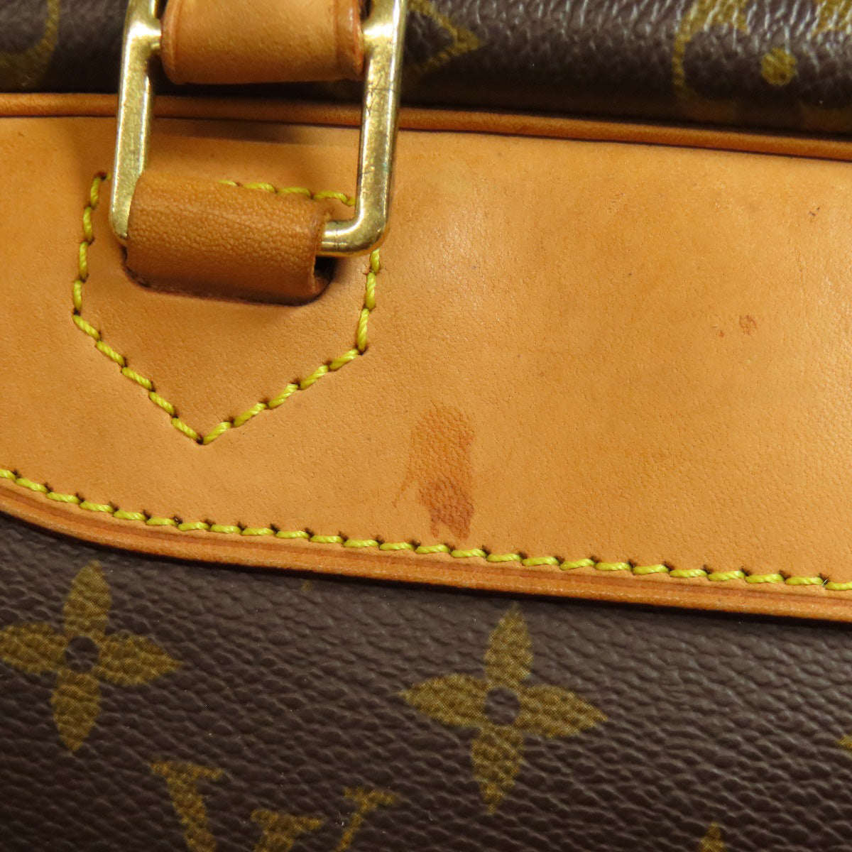 LOUIS VUITTON Handbag M47270 Monogram canvas Brown Deauville Women Used Authentic