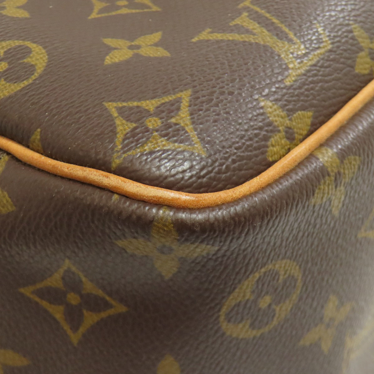 LOUIS VUITTON Handbag M47270 Monogram canvas Brown Deauville Women Used Authentic
