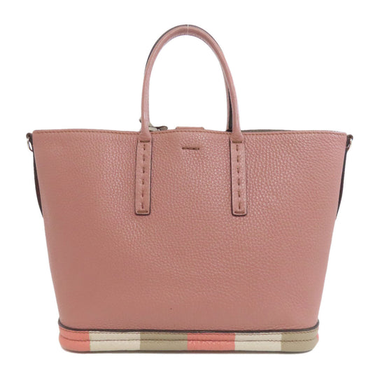FENDI Handbag Calfskin pink 2WAY Women Used Authentic