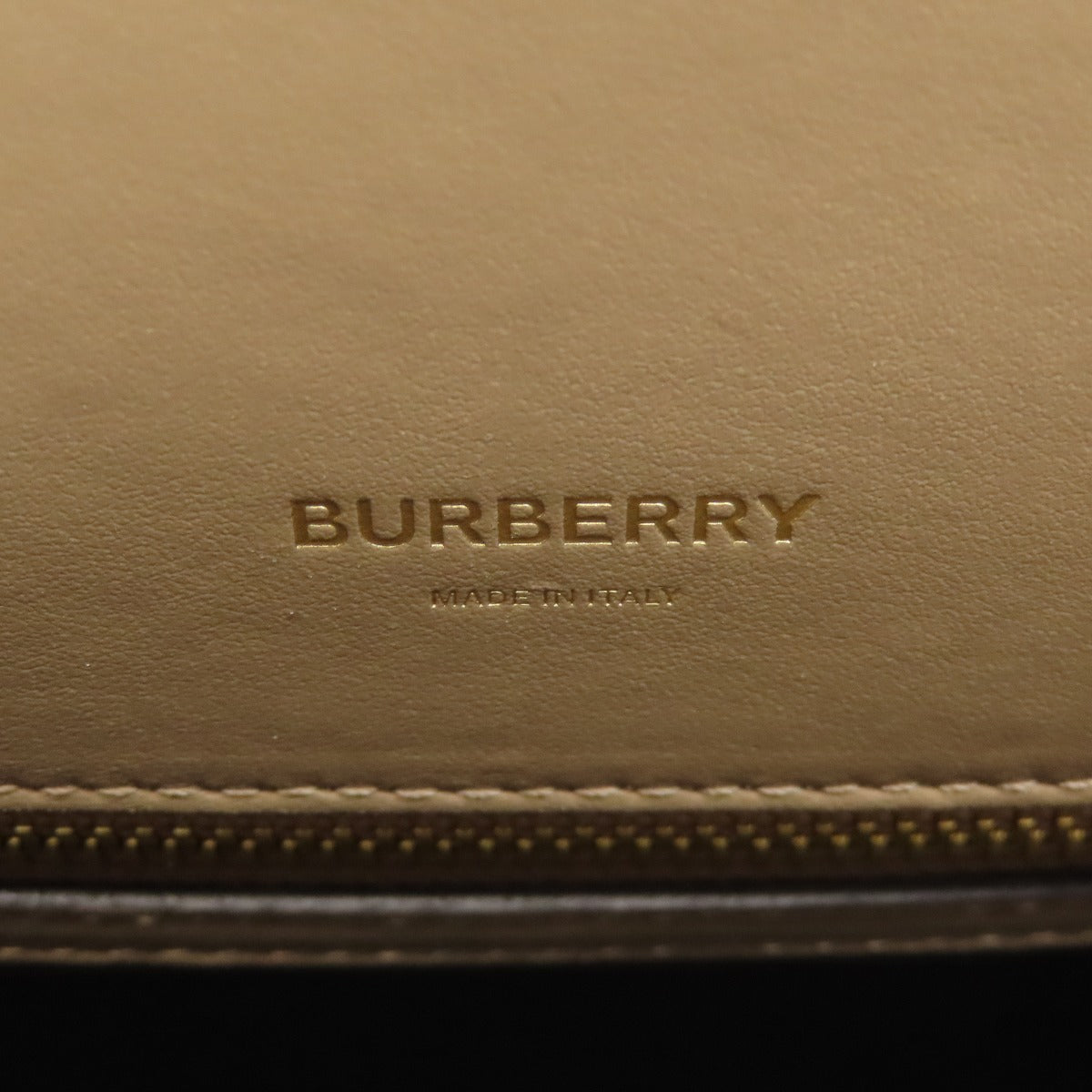 BURBERRY Handbag leather Brown logo Women Used Authentic