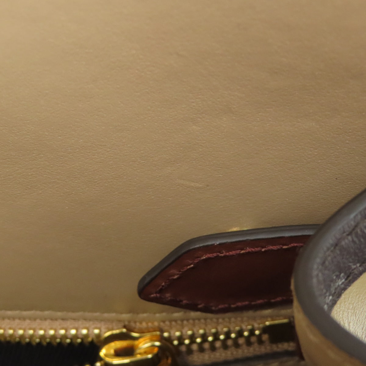 BURBERRY Handbag leather Brown logo Women Used Authentic
