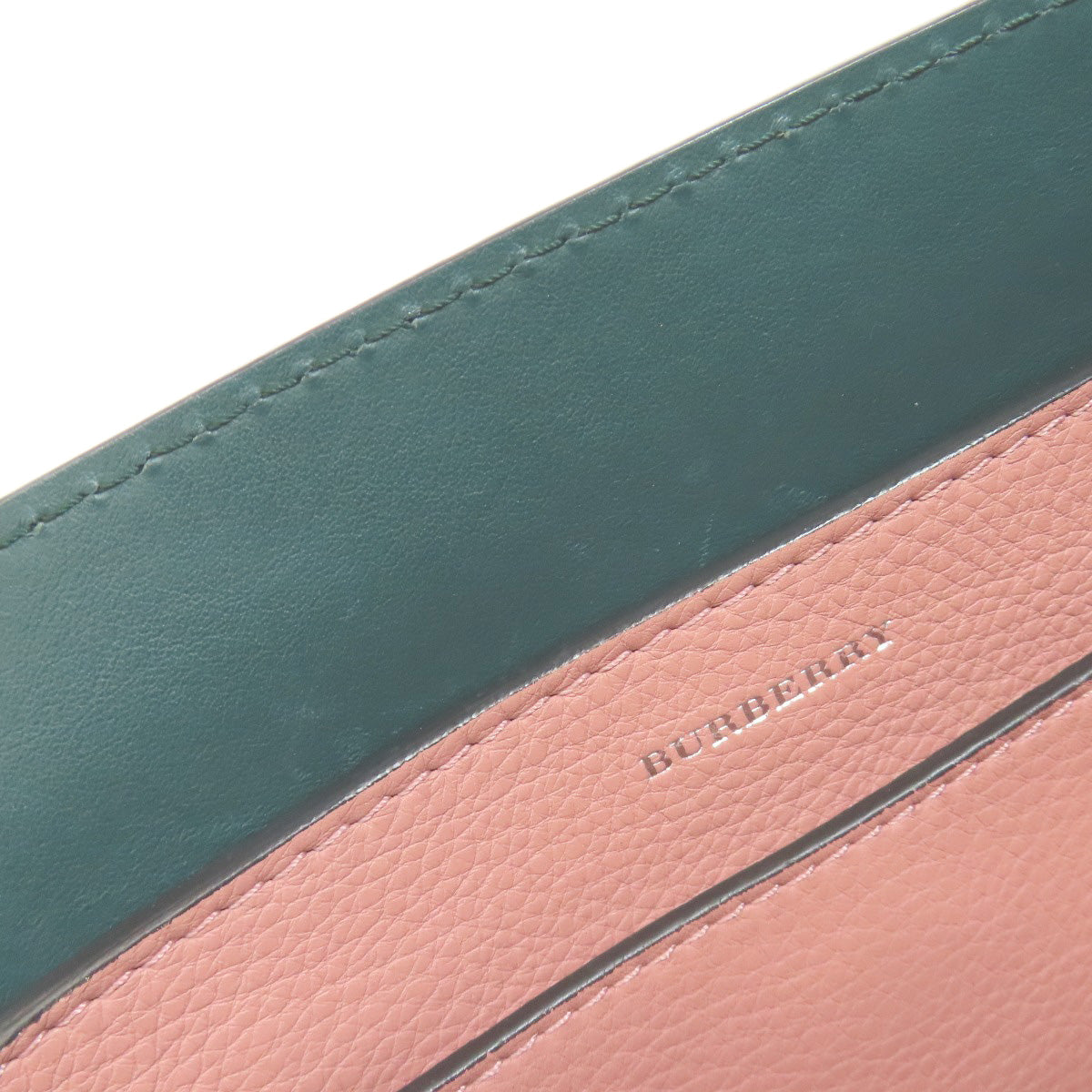 BURBERRY Handbag leather pink 2WAY Women Used Authentic